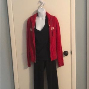Hollister Red ZIP Up Hoodie